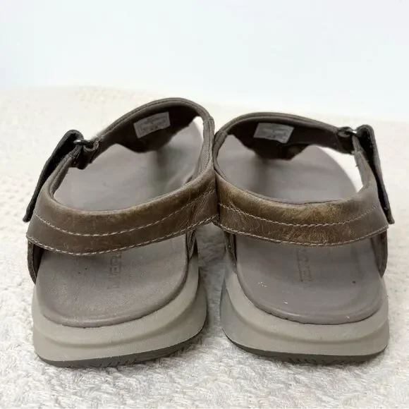 Merrell Brown Leather Brindle Sandals Thong Slingback - Picture 4 of 10
